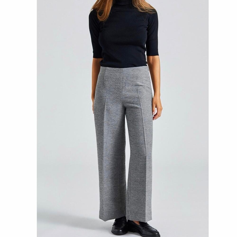 TOTEME Clean Wide Trousers Womens 36 US 4 Gray Wide Leg Minimalist Pants